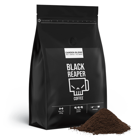 Strong black coffee camden blend
