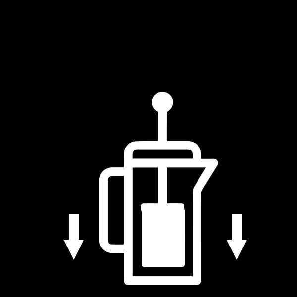 french press brewing icon